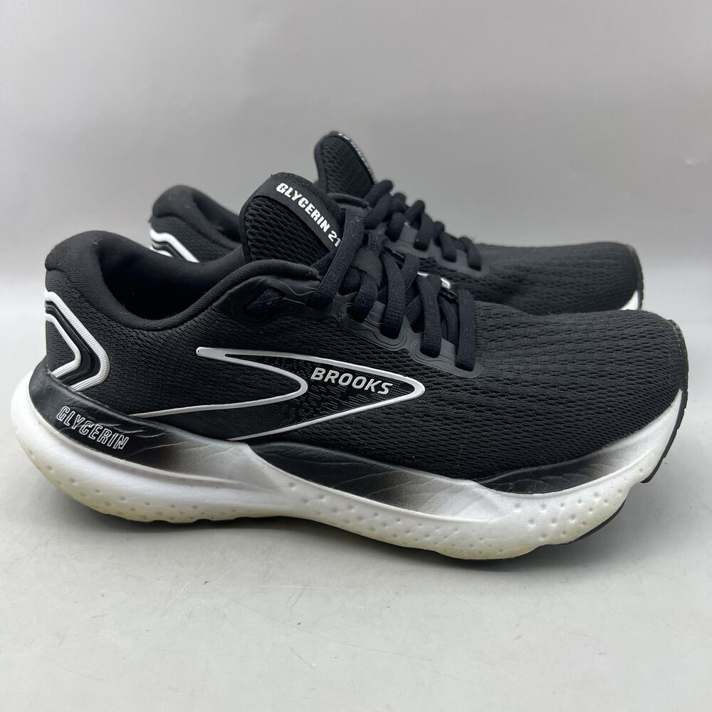 Brooks Glycerin 21 Running Shoes Women Size 6 B Black Comfort Cushion Sneakers